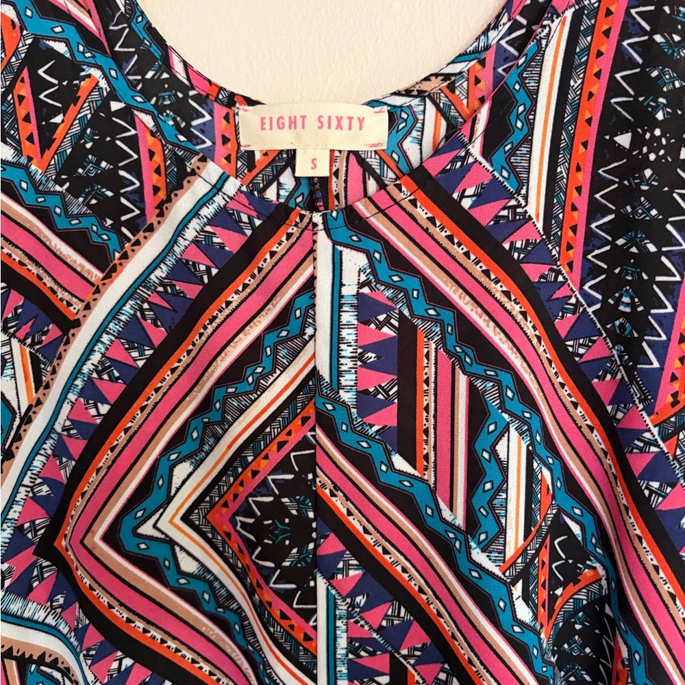 Eight Sixty High Low Summer Berry BoHo Western Chic Tank Dress NEW tags size S